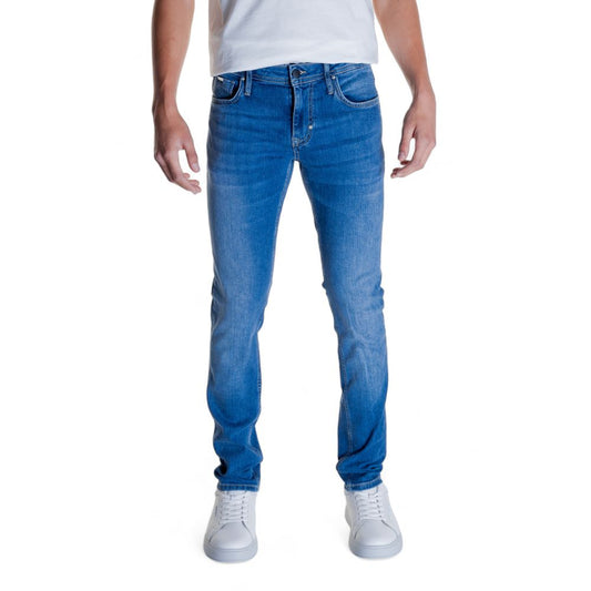 Blue Cotton Slim Fit Jean