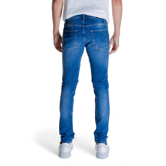 Blue Cotton Slim Fit Jean
