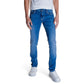 Blue Cotton Slim Fit Jean