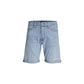 Light Blue Cotton Bermuda