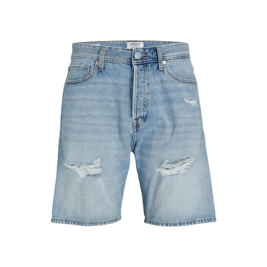 Light Blue Cotton Bermuda