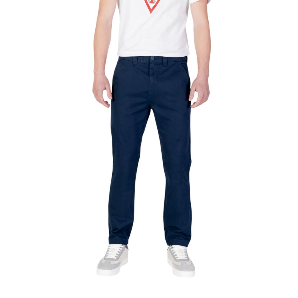 Blue Cotton Skinny Pant