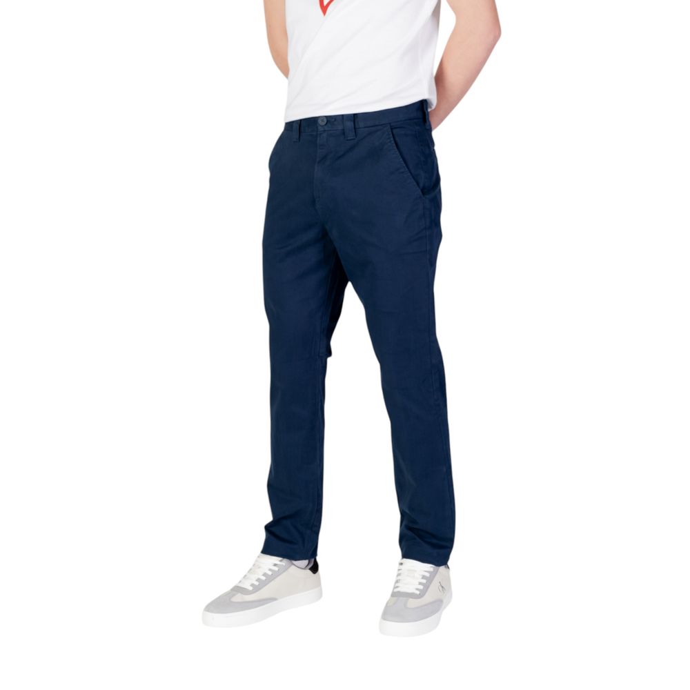 Blue Cotton Skinny Pant