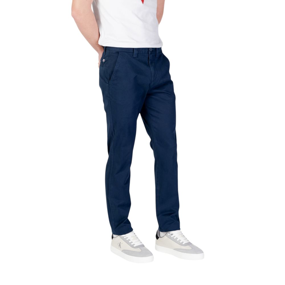 Blue Cotton Skinny Pant
