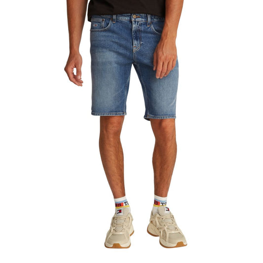 Blue Recycled Cotton Bermuda