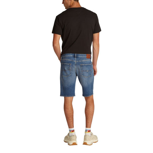 Blue Recycled Cotton Bermuda