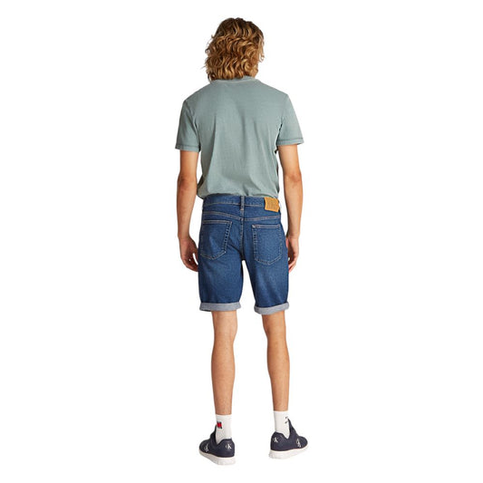 Blue Cotton Bermuda