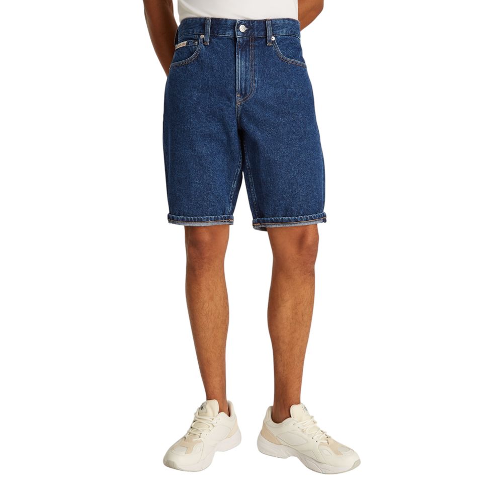 Blue Cotton Bermuda
