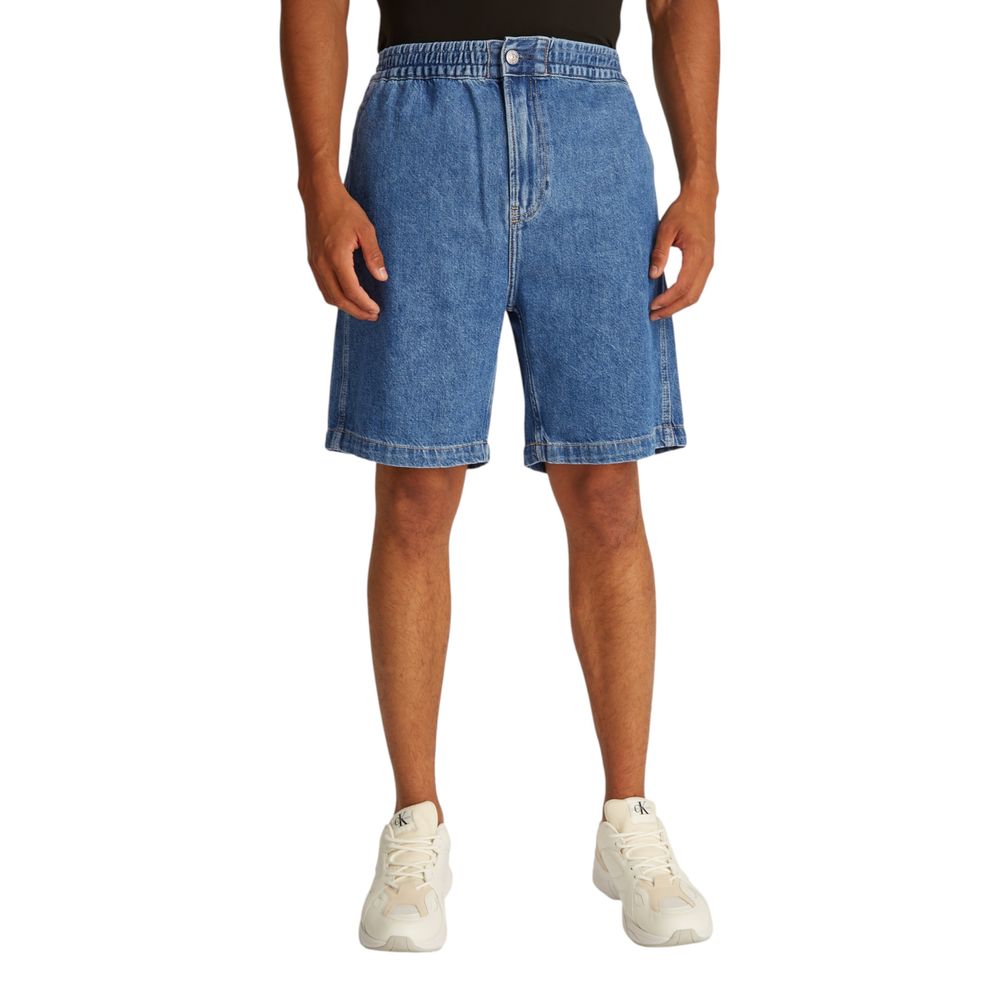 Blue Cotton Bermuda