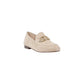 Beige Leather Platform