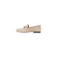Beige Leather Platform