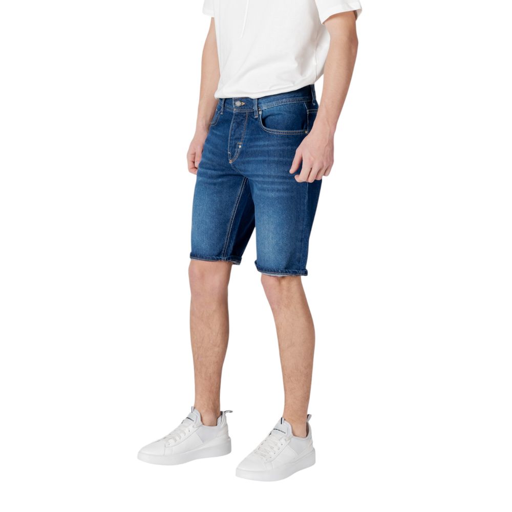 Blue Cotton Bermuda