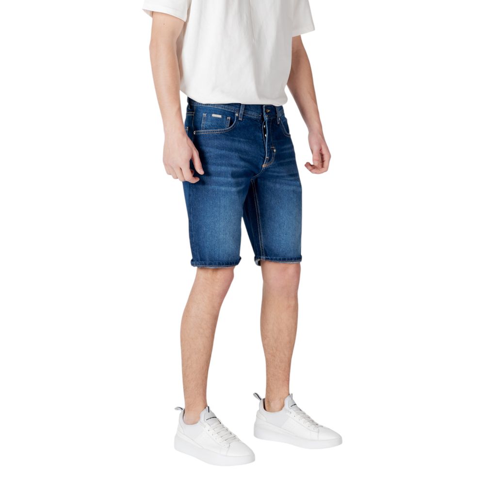 Blue Cotton Bermuda