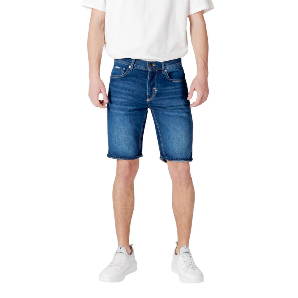 Blue Cotton Bermuda