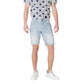 Light Blue Cotton Bermuda