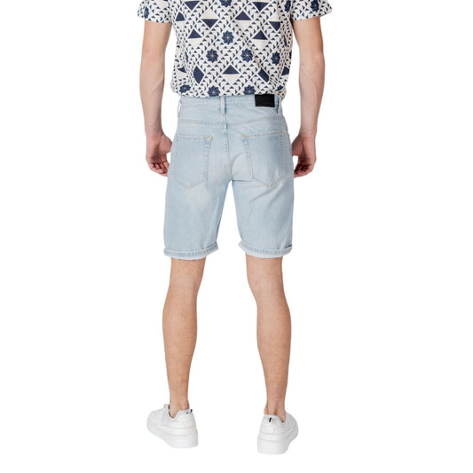 Light Blue Cotton Bermuda
