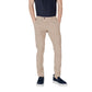 Beige Cotton Skinny Pant