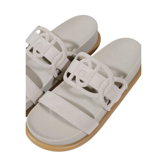 Gray Leather Sandal