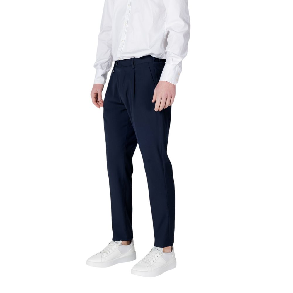 Blue Polyester Pant