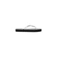 Black And White Rubber Flip-Flop Sandal