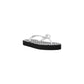 Black And White Rubber Flip-Flop Sandal