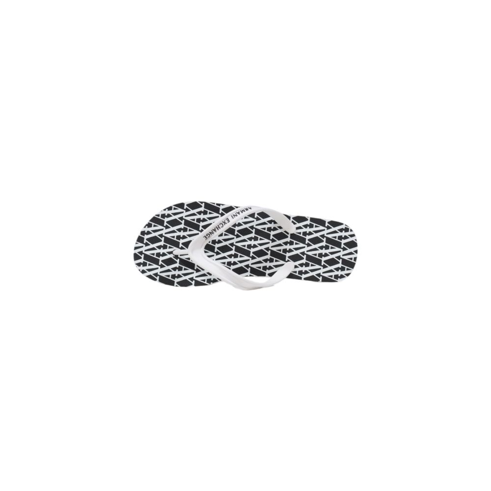 Black And White Rubber Flip-Flop Sandal