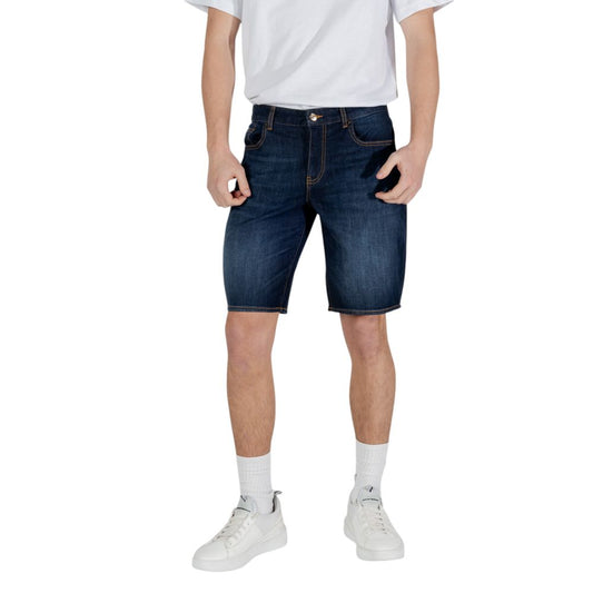 Blue Cotton Bermuda