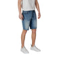 Blue Polyester Bermuda