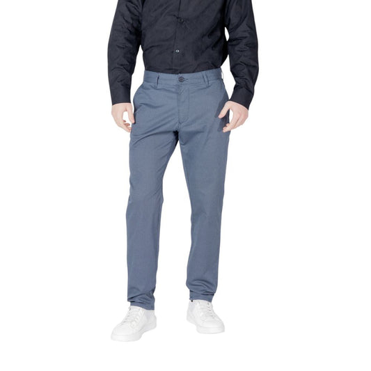 Blue Cotton Skinny Pant