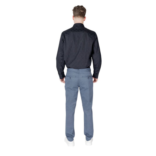 Blue Cotton Skinny Pant