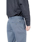 Blue Cotton Skinny Pant