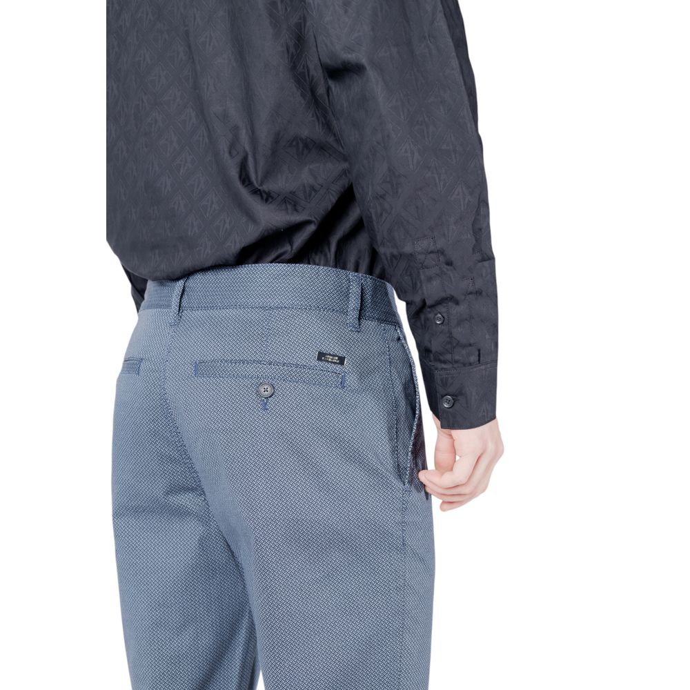 Blue Cotton Skinny Pant