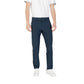 Blue Polyester Skinny Pant