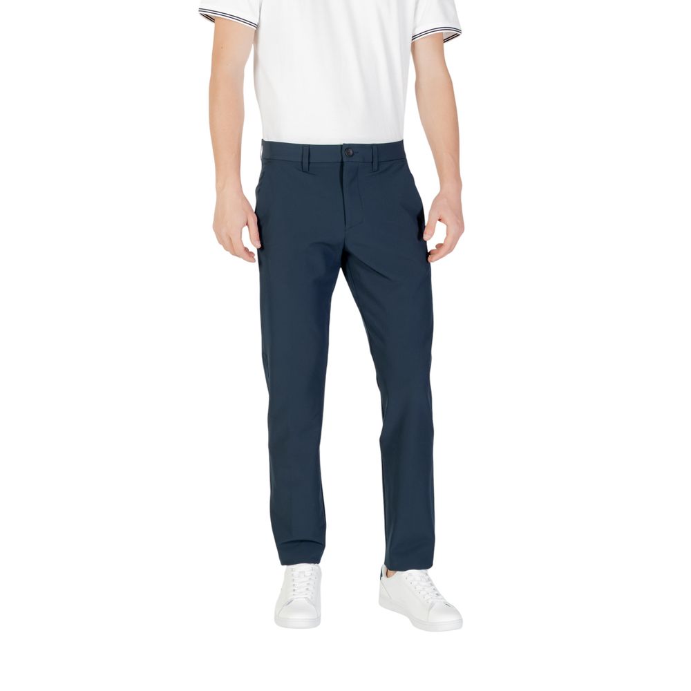 Blue Polyester Skinny Pant