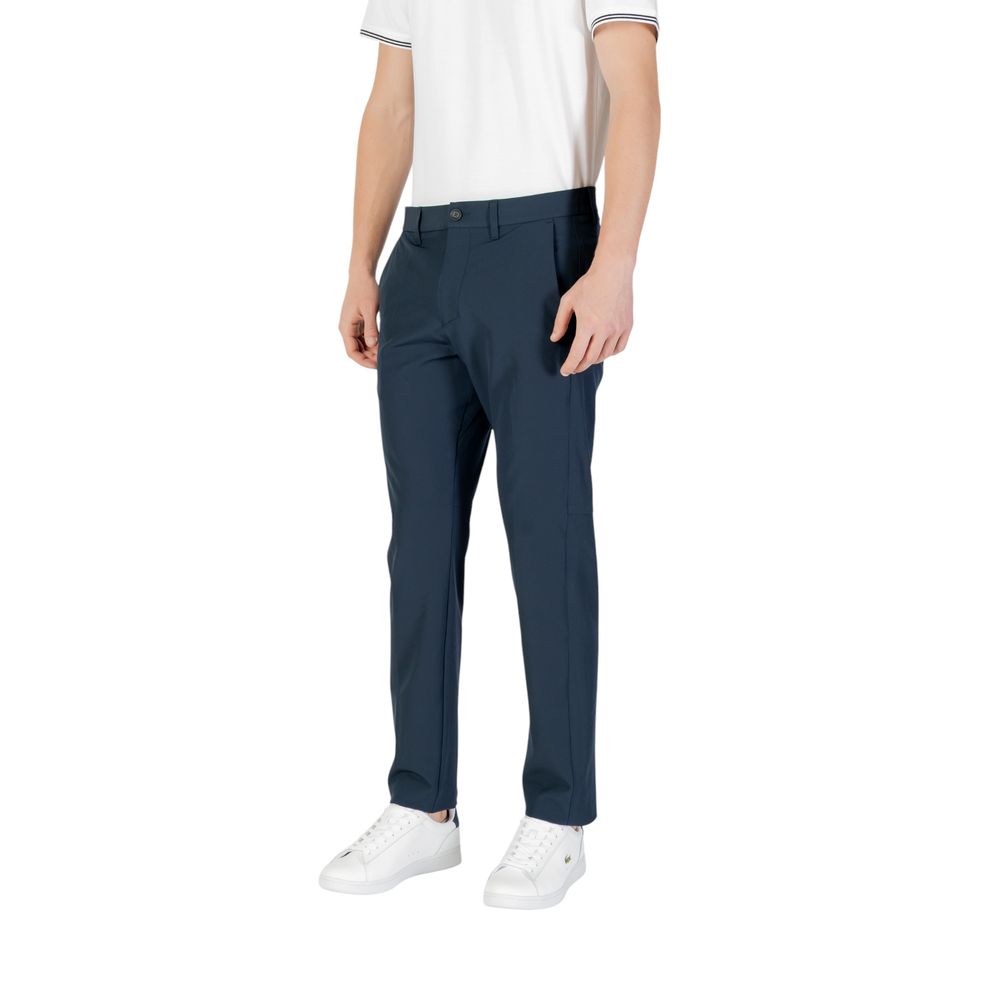 Blue Polyester Skinny Pant