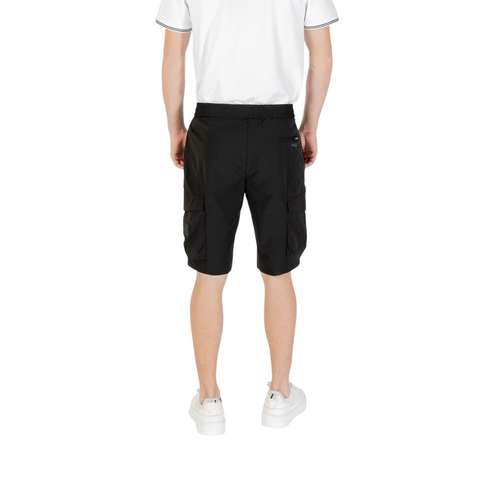 Black Polyester Bermuda