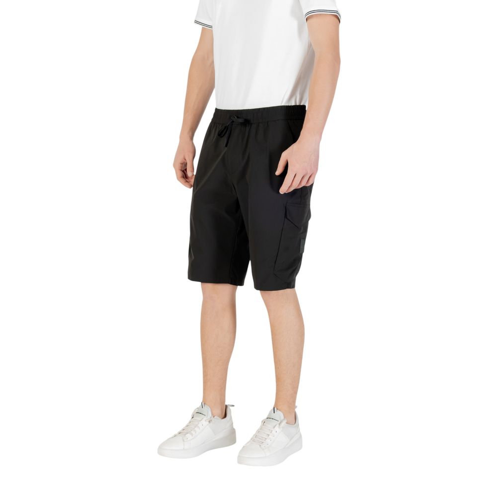 Black Polyester Bermuda