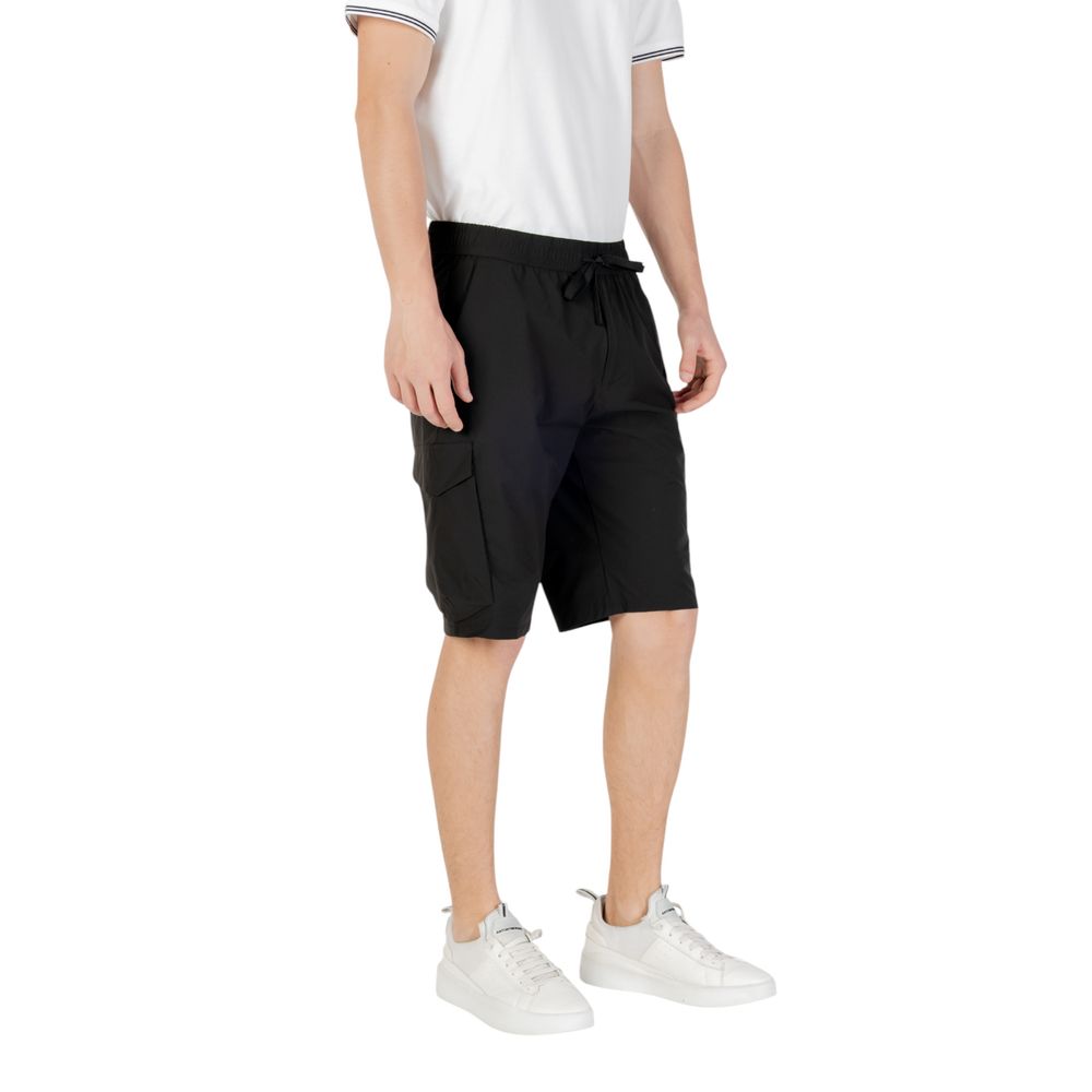 Black Polyester Bermuda
