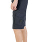 Blue Polyester Bermuda