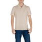Beige Cotton Polo Shirt