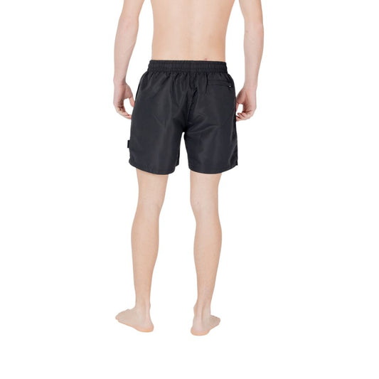 Black Polyester Swim Short