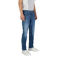 Blue Cotton Slim Fit Jean