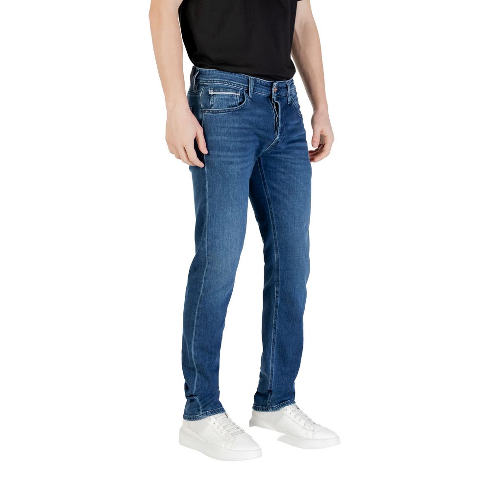Blue Cotton Relaxed Fit Jean