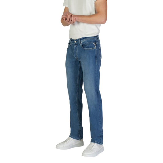 Blue Cotton Relaxed Fit Jean