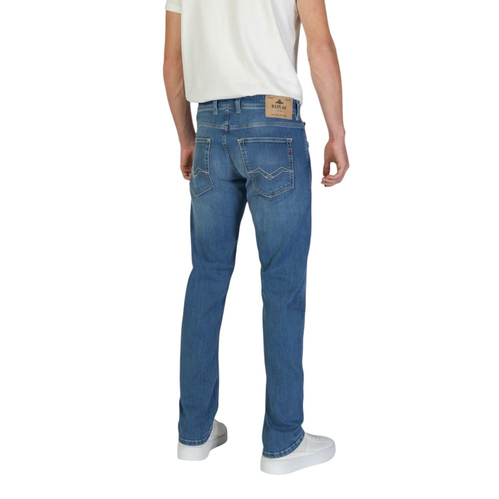 Blue Cotton Relaxed Fit Jean