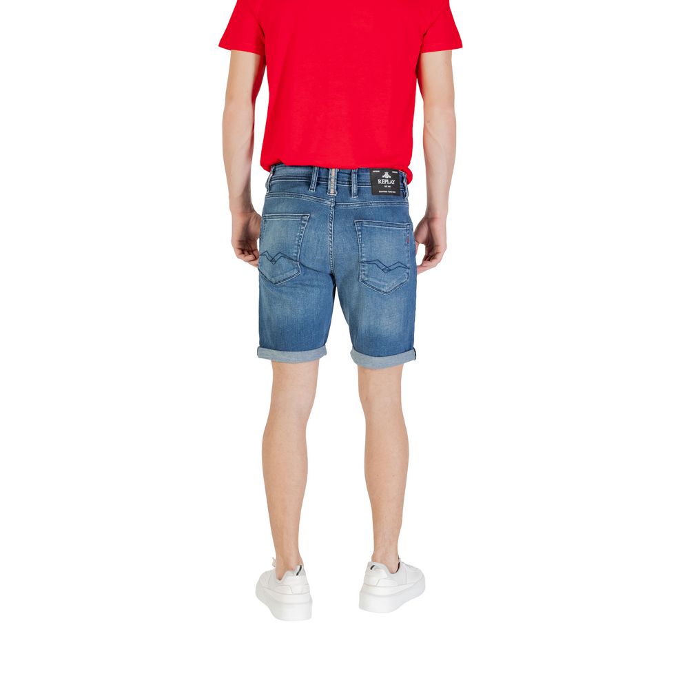 Blue Cotton Bermuda