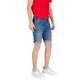 Blue Cotton Bermuda
