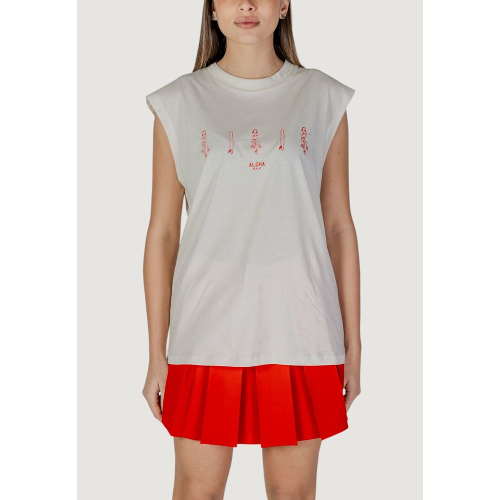 Cream Cotton Tank Top