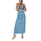 Turquoise Polyester Long