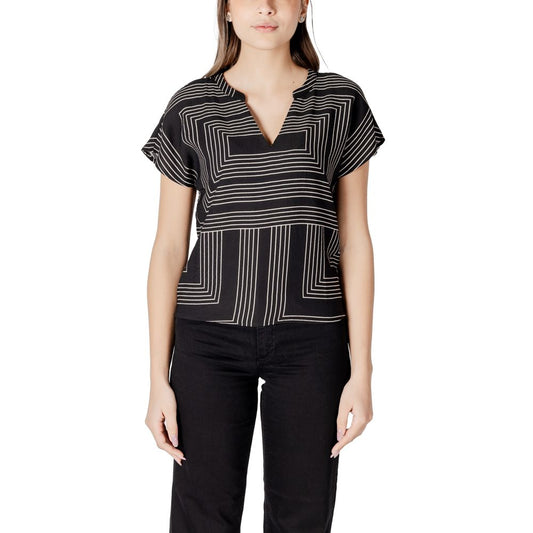 Black Viscose T-Shirt